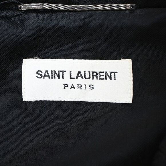 Saint Laurent Jacquard Palms Bomber Jacket In Black Satin